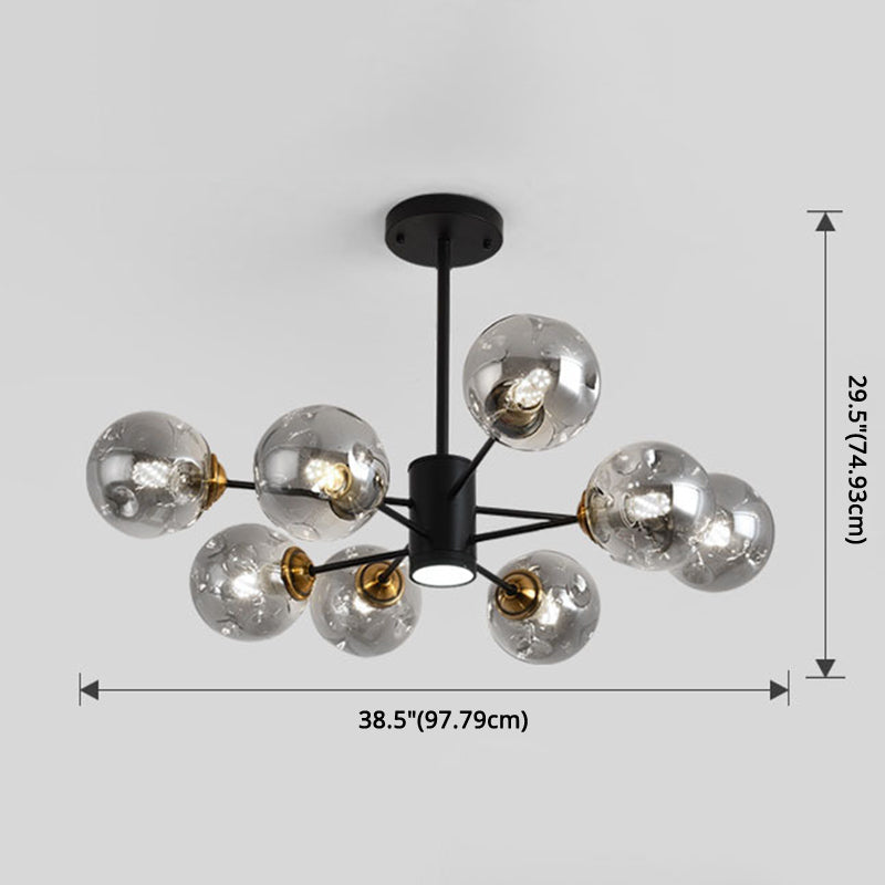 Bubble Chandelier Lighting Fixtures Modern Glass Hanging Pendant Lights for Bedroom Clearhalo 'Ceiling Lights' 'Chandeliers' 'Modern Chandeliers' 'Modern' Lighting' 2569428