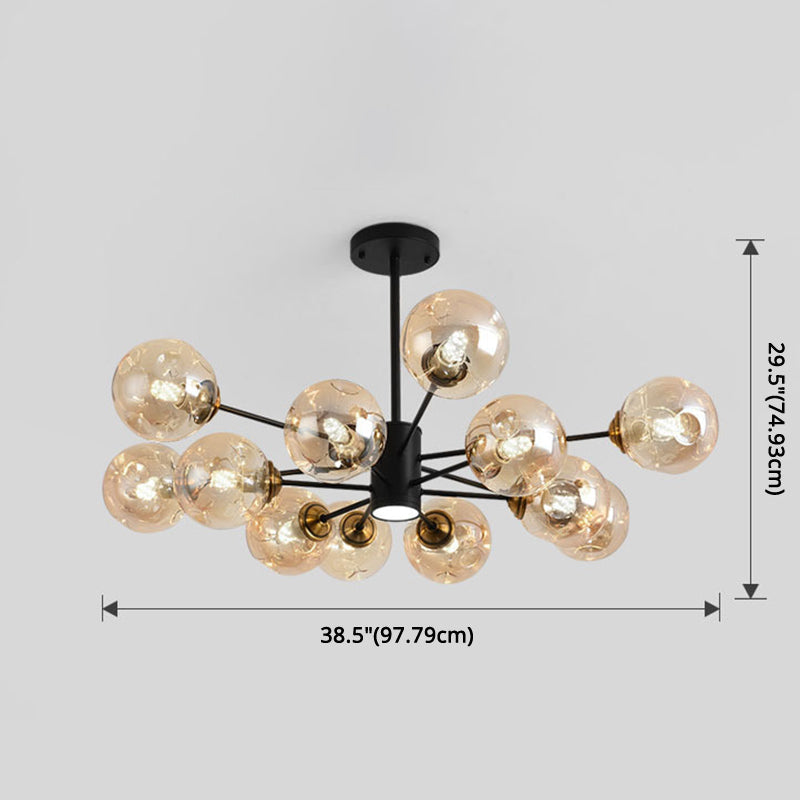 Bubble Chandelier Lighting Fixtures Modern Glass Hanging Pendant Lights for Bedroom Clearhalo 'Ceiling Lights' 'Chandeliers' 'Modern Chandeliers' 'Modern' Lighting' 2569429