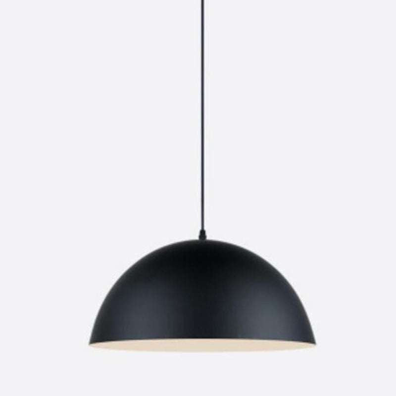 Dome Restaurant Drop Pendant Modern Style Metal 1 Light Hanging Ceiling Light Black Clearhalo 'Ceiling Lights' 'Modern Pendants' 'Modern' 'Pendant Lights' 'Pendants' Lighting' 2579875