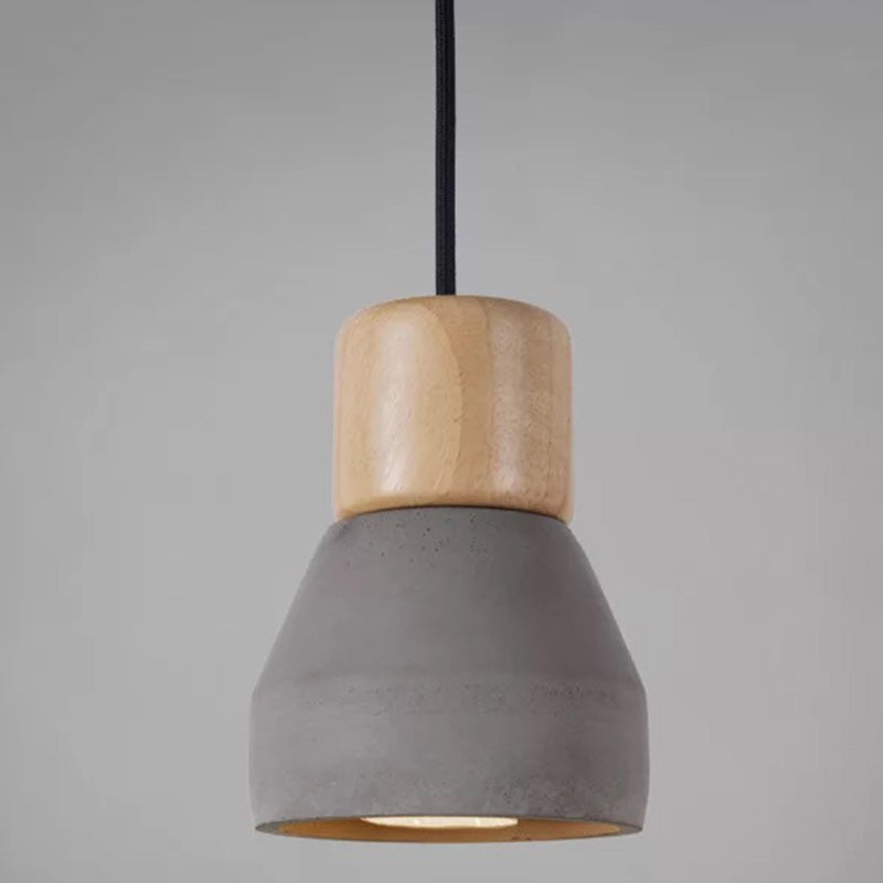 Cement Tapered Hanging Light Nordic Minimalist Style 1 Light Restaurant Down Mini Pendant Grey Clearhalo 'Ceiling Lights' 'Modern Pendants' 'Modern' 'Pendant Lights' 'Pendants' Lighting' 2579887