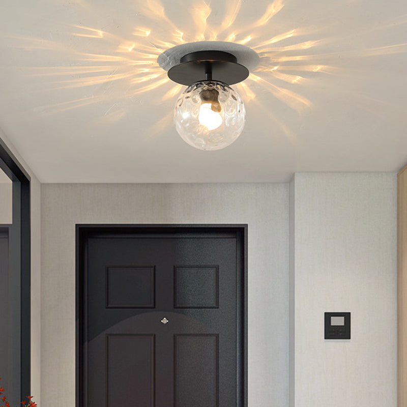 Bubble Semi Flush Mount Lighting Ultra-Contemporary Clear Prismatic Glass Ceiling Flush Mount Lights for Hallway Clearhalo 'Ceiling Lights' 'Close To Ceiling Lights' 'Close to ceiling' 'Semi-flushmount' Lighting' 2588414