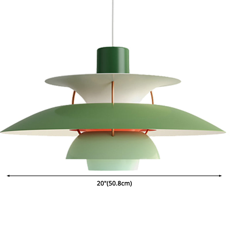 Metal Flying��Saucer Hanging Light 1 Light Nordic Style Hanging Lamp for Restaurant Clearhalo 'Ceiling Lights' 'Modern Pendants' 'Modern' 'Pendant Lights' 'Pendants' Lighting' 2588597