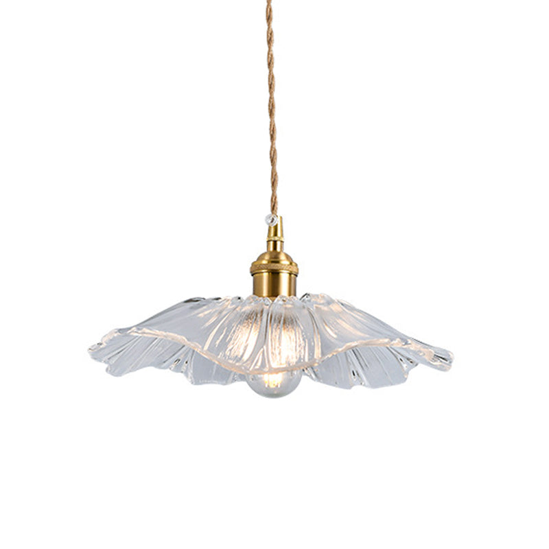 Retro Industrial Ceiling Pendant 1 Light Clear Glass Pendant Light for Kitchen Clearhalo 'Ceiling Lights' 'Glass shade' 'Glass' 'Industrial Pendants' 'Industrial' 'Middle Century Pendants' 'Pendant Lights' 'Pendants' 'Tiffany' Lighting' 2588903