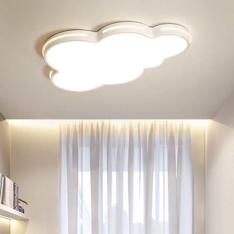 Cloud Flush Ceiling Lights 1 Light Metallic Nordic Flush-Mount Light Fixture White Clearhalo 'Ceiling Lights' 'Close To Ceiling Lights' 'Close to ceiling' 'Flush mount' Lighting' 2589267