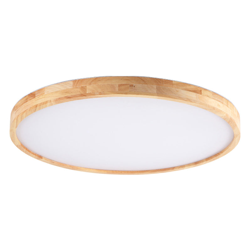 Round Flush Mount Ceiling Light Ultra-Contemporary Acrylic Ceiling Mount Chandelier for Bedroom Wood Clearhalo 'Ceiling Lights' 'Close To Ceiling Lights' 'Close to ceiling' 'Flush mount' Lighting' 2589467