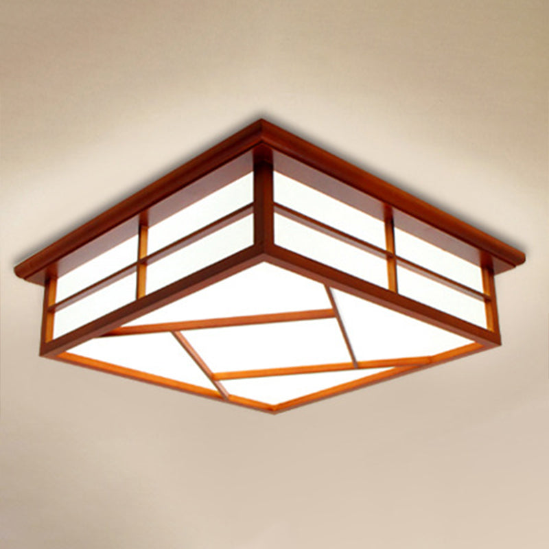 Cubic Semi Flush Light Fixtures Modernist Paper Ceiling Mount Light Fixture for Hallway Clearhalo 'Ceiling Lights' 'Close To Ceiling Lights' 'Close to ceiling' 'Flush mount' Lighting' 2589510