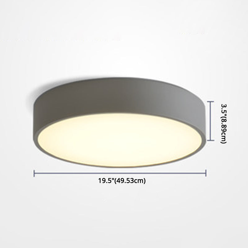 Round Flush Mount Lighting 1 Light Aluminum Minimalist Flush Ceiling Light Fixtures Clearhalo 'Ceiling Lights' 'Close To Ceiling Lights' 'Close to ceiling' 'Flush mount' Lighting' 2590480