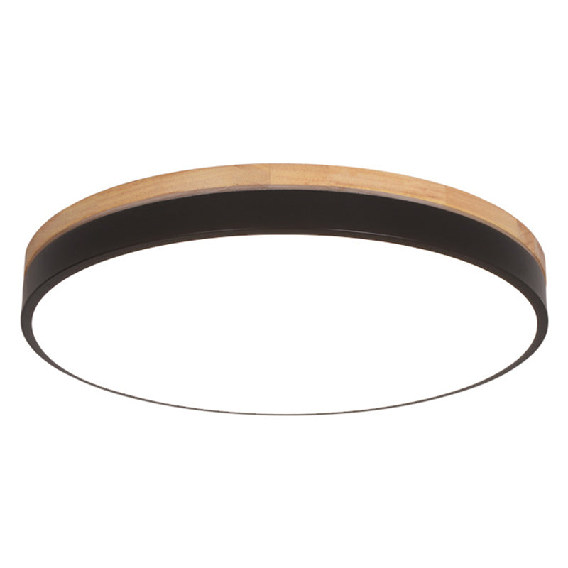 Disk Flush Mount Ceiling Light 1 Light Acrylic Minimalistic Flush Mount Ceiling Light Black Clearhalo 'Ceiling Lights' 'Close To Ceiling Lights' 'Close to ceiling' 'Flush mount' Lighting' 2590506