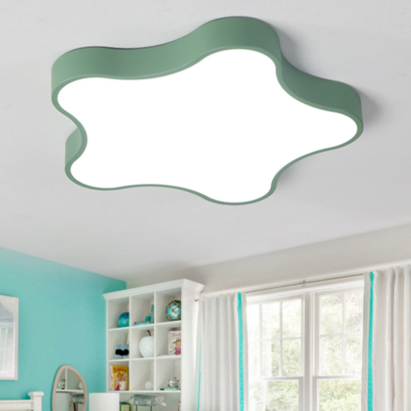 Star Flush Mount Light Fixtures 1 Light Metal Contemporary Ceiling Lights Flush Mount Green Clearhalo 'Ceiling Lights' 'Close To Ceiling Lights' 'Close to ceiling' 'Flush mount' Lighting' 2590541