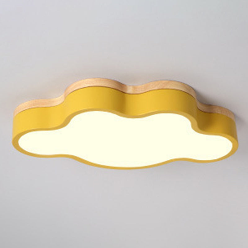 Cloud Flush Mount Lights Modernist Acrylic Ceiling Mount Light Fixture for Bedroom Yellow Clearhalo 'Ceiling Lights' 'Close To Ceiling Lights' 'Close to ceiling' 'Flush mount' Lighting' 2590639