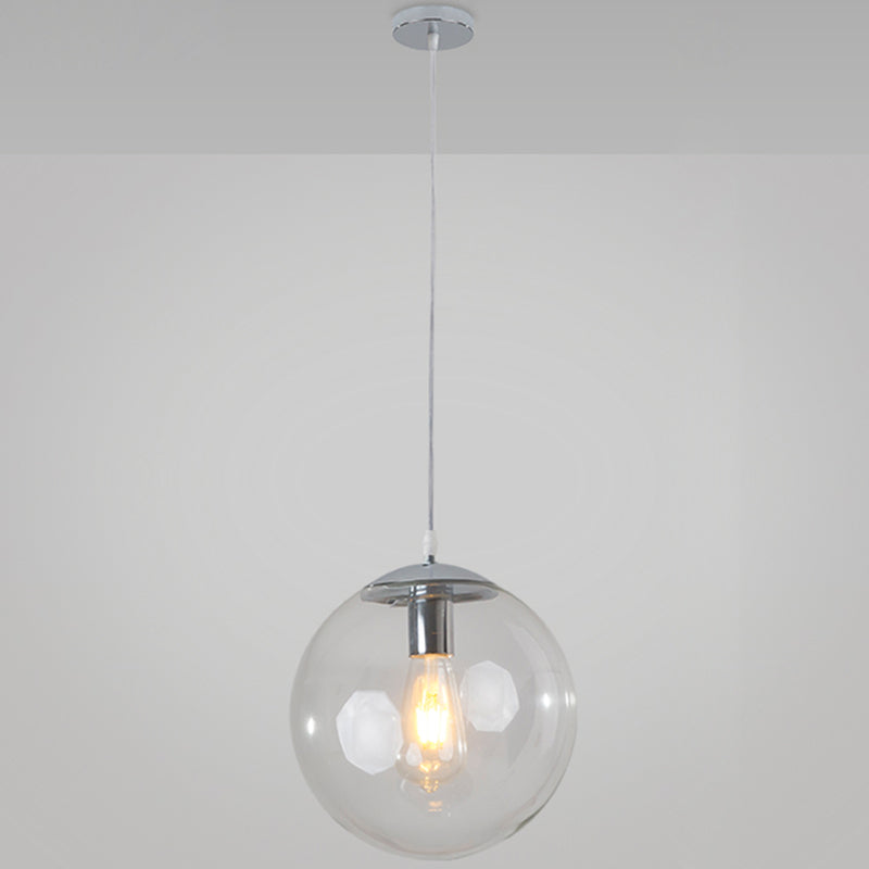 Modern Minimalist 1-Light Pendant Light Bubble Transparent Glass Ball Shade Hanging Light with 39