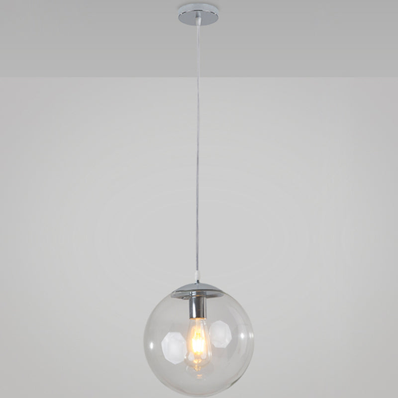 Modern Minimalist 1-Light Pendant Light Bubble Transparent Glass Ball Shade Hanging Light with 39