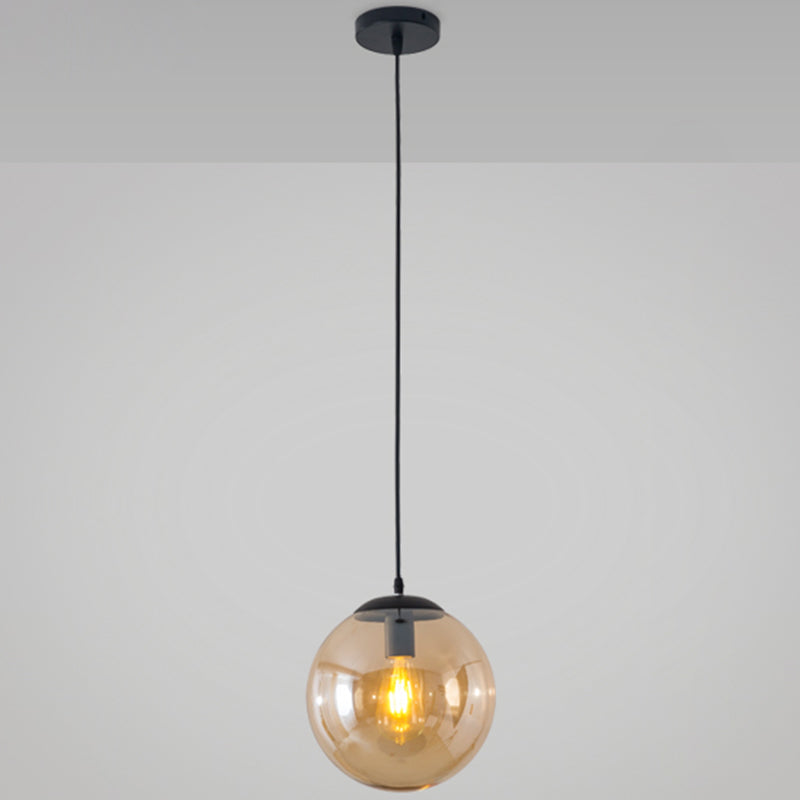 Modern Minimalist 1-Light Pendant Light Bubble Transparent Glass Ball Shade Hanging Light with 39