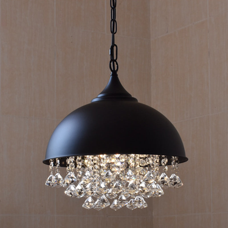 Dome Shade Metal Pendant Lighting Fixture Vintage Style Restaurant Hanging Pendant Light Clearhalo 'Ceiling Lights' 'Pendant Lights' 'Pendants' Lighting' 2603848