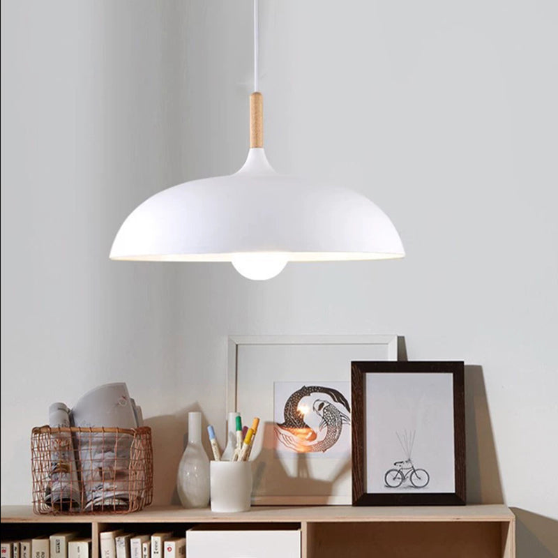 Circle Pendant Lighting Fixture Minimalist Metal Down Lighting Pendant for Bedroom Clearhalo 'Ceiling Lights' 'Pendant Lights' 'Pendants' Lighting' 2604247