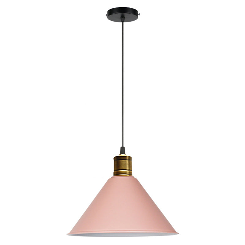 Nordic Style Conical Hanging Pendant Lamp Metal Restaurant Down Lighting Pendant Clearhalo 'Ceiling Lights' 'Pendant Lights' 'Pendants' Lighting' 2604304