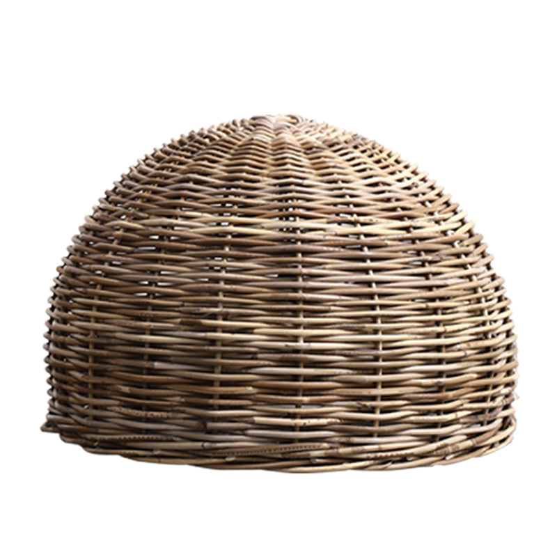 Rattan Bird Nest Shade Hanging Light Retro Hand-weaving Coffee Shop Lighting Fixture Clearhalo 'Ceiling Lights' 'Pendant Lights' 'Pendants' Lighting' 2612039