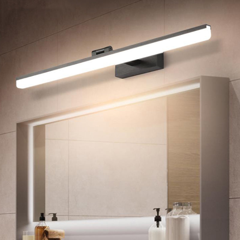 Modern Style Armed LED Wall Mounted Vanity Lights Metal Simple Bathroom Vanity Sconce Clearhalo 'Vanity Lights' 'Wall Lights' Lighting' 2616844