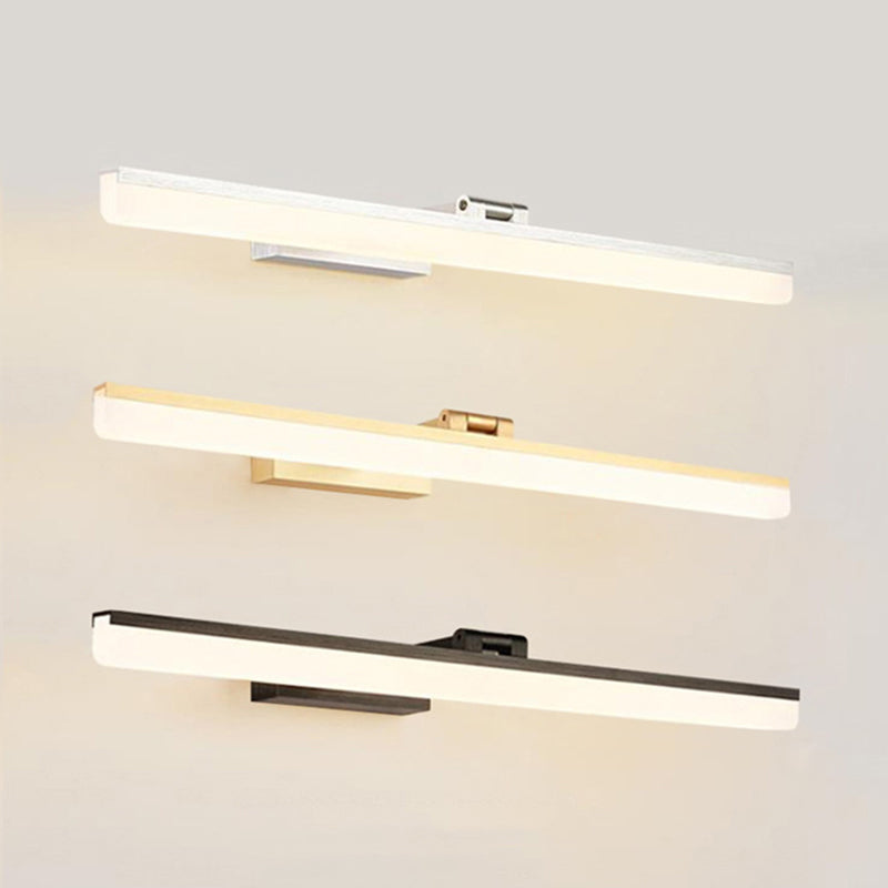 Modern Style Armed LED Wall Mounted Vanity Lights Metal Simple Bathroom Vanity Sconce Clearhalo 'Vanity Lights' 'Wall Lights' Lighting' 2616845