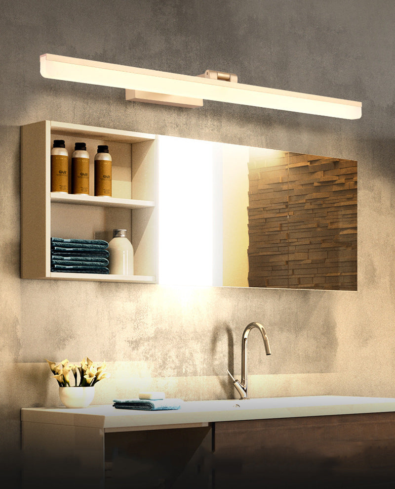 Modern Style Armed LED Wall Mounted Vanity Lights Metal Simple Bathroom Vanity Sconce Clearhalo 'Vanity Lights' 'Wall Lights' Lighting' 2616852