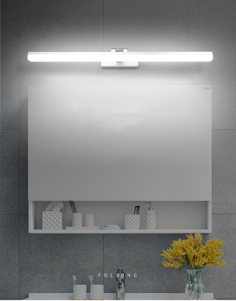 Modern Style Armed LED Wall Mounted Vanity Lights Metal Simple Bathroom Vanity Sconce Clearhalo 'Vanity Lights' 'Wall Lights' Lighting' 2616853