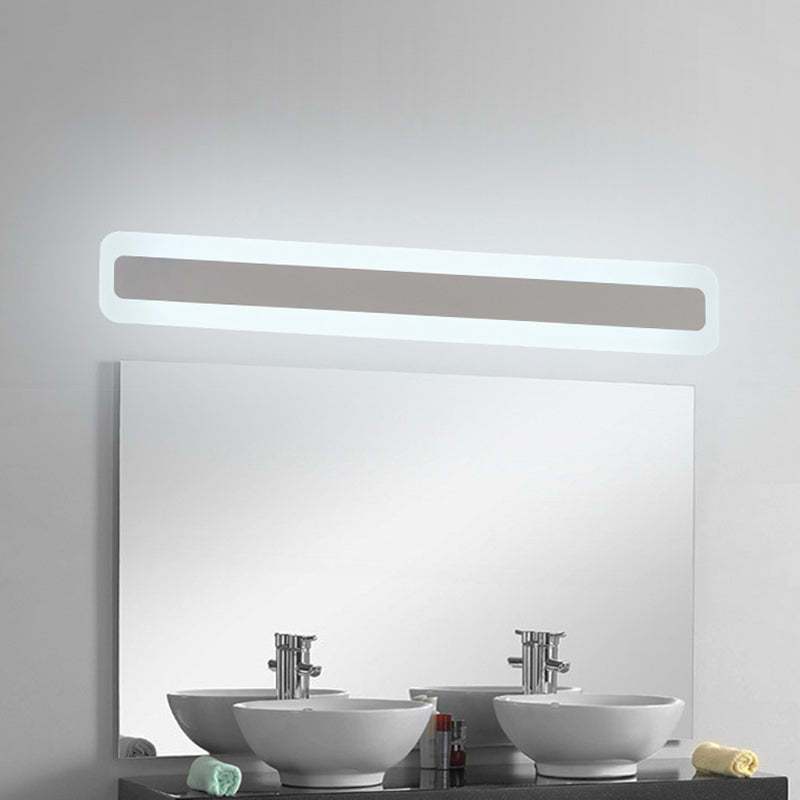 Modern Style Acrylic LED Vanity Light Waterproof and High Brightness Vanity Sconce for Bathroom White Clearhalo 'Vanity Lights' 'Wall Lights' Lighting' 2616892