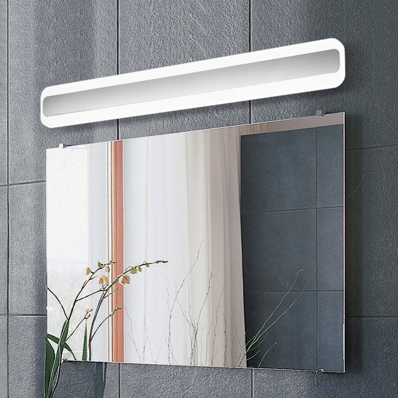 Rectangular Acrylic LED Wall Mount Light Fixture Nordic Waterproof Vanity Wall Sconce for Bathroom Clearhalo 'Vanity Lights' 'Wall Lights' Lighting' 2616932