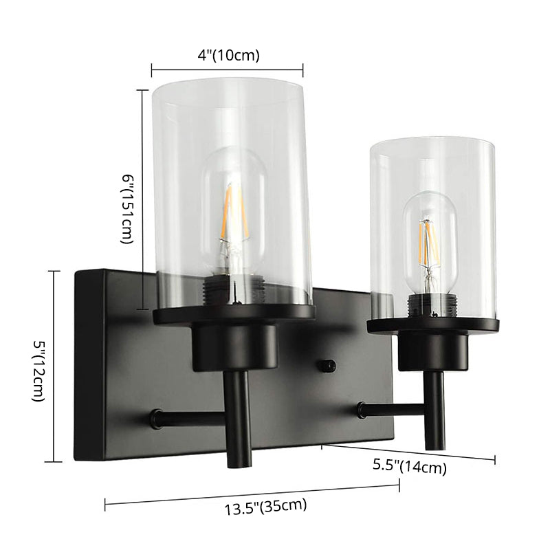 American Style Vanity Mirror Lights Metal Industrial Vanity Wall Light Fixtures for Bathroom Clearhalo 'Vanity Lights' 'Wall Lights' Lighting' 2617124