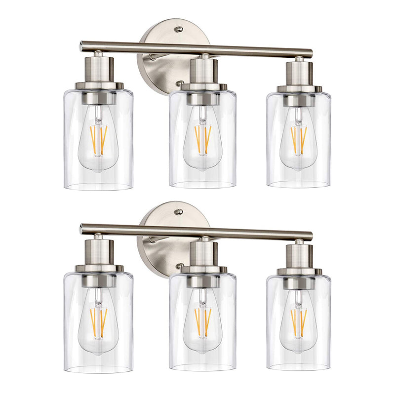 3 Lights Industrial Vanity Mirror Lights Up and Down Lighting Wall Light Sconce for Bathroom Clearhalo 'Vanity Lights' 'Wall Lights' Lighting' 2617158