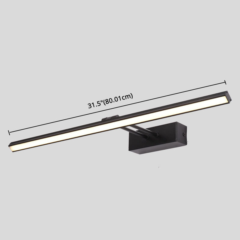 Linear Vanity Light Modern Minimalist Style Metal Single Vanity Light Clearhalo 'Vanity Lights' 'Wall Lights' Lighting' 2627075