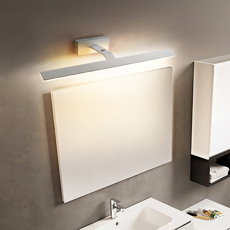 Armed Vanity Wall Light Fixtures Nordic Minimalist Style Aluminum Single Vanity Light Clearhalo 'Vanity Lights' 'Wall Lights' Lighting' 2627263