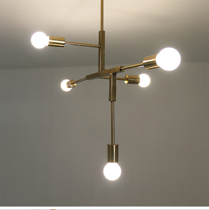 Modern Minimalist Linear Chandelier Light Fixture Molecular White Glass 5 Light Ceiling Chandelier Clearhalo 'Ceiling Lights' 'Chandeliers' Lighting' 2629578