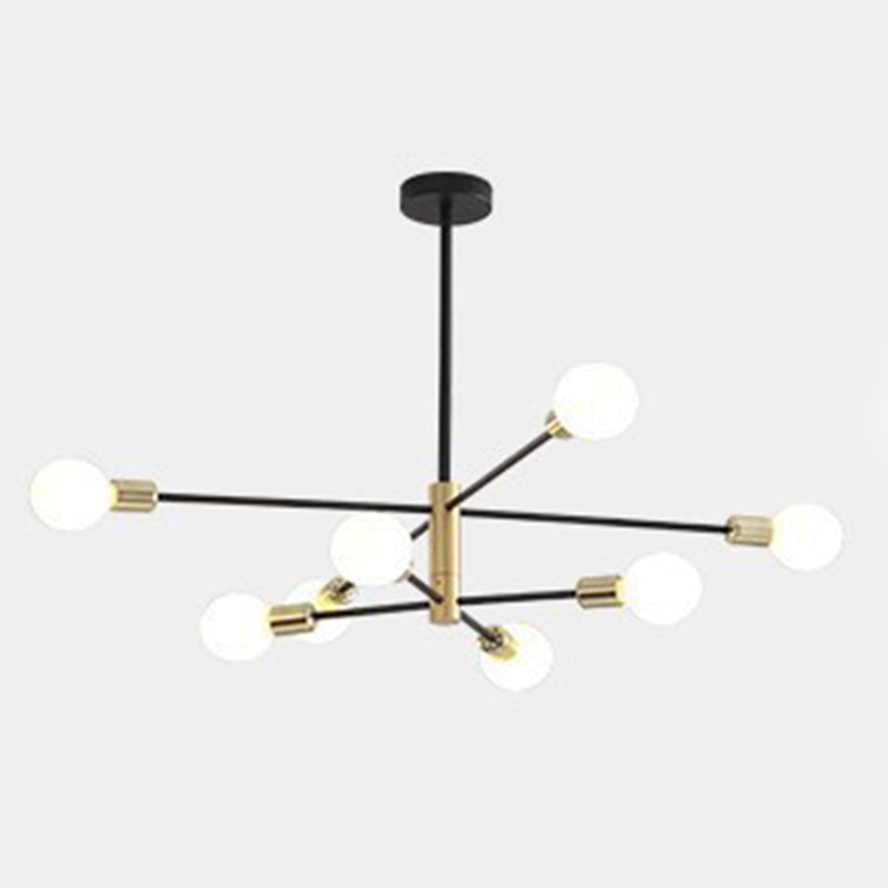 Black Molecular Chandelier Lighting Modern Sphere Glass Hanging Pendant Light for Living Room Clearhalo 'Ceiling Lights' 'Chandeliers' Lighting' options 2629789