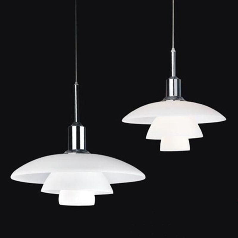 1 Light Flared Light Pendant Modern Simple Glass Hanging Lights for Restaurant Clearhalo 'Ceiling Lights' 'Pendant Lights' 'Pendants' Lighting' options 2630067