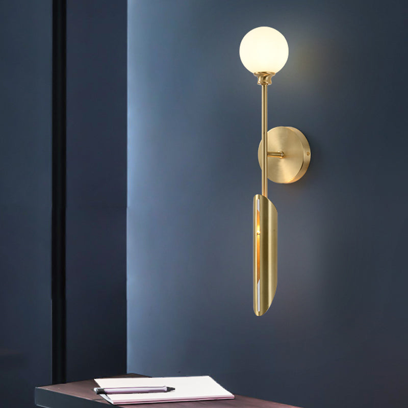 1 Light Metal Sconce Light Contemporary Gold Finish Crossed Wall Mount Light Fixture Clearhalo 'Wall Lamps & Sconces' 'Wall Lights' Lighting' 264066