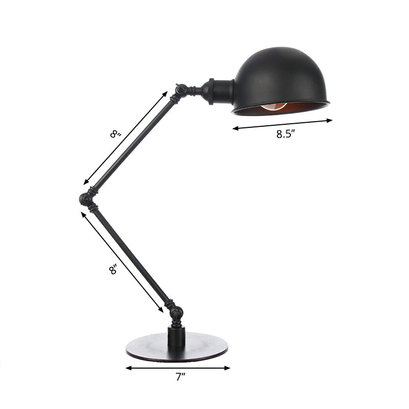 Black/Brass Domed Table Lighting Industrial Style 4