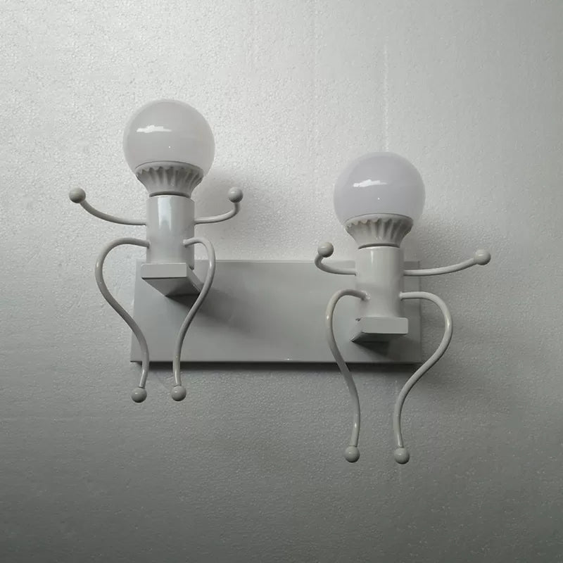 Modern Style Night Light Little People Two Lights Metal Sconce Light for Corridor Stair Clearhalo 'Night Lights' 'Wall Lights' Lighting' 26534