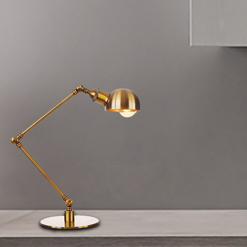 Golden Bowl Shade Table Lamp Industrial Stylish 4