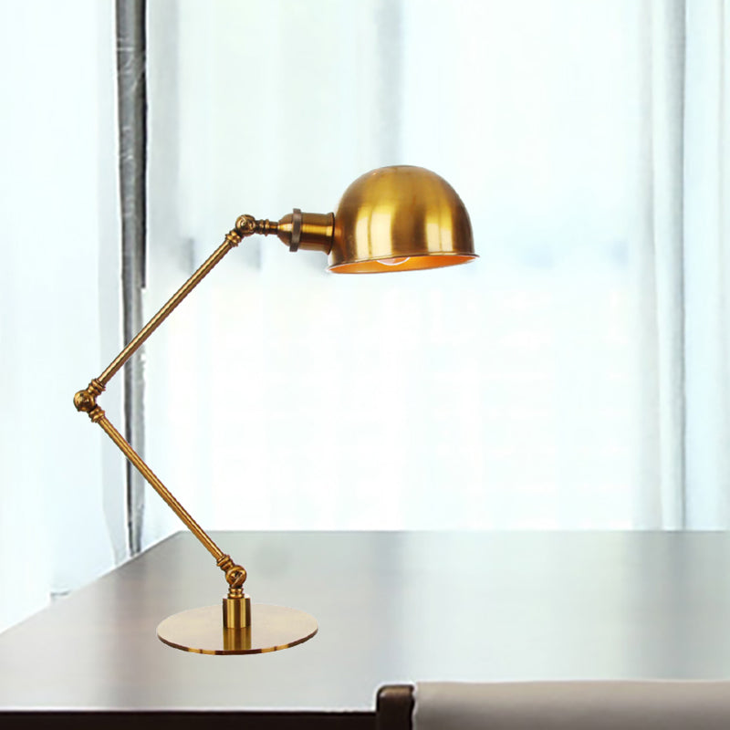 Golden Bowl Shade Table Lamp Industrial Stylish 4