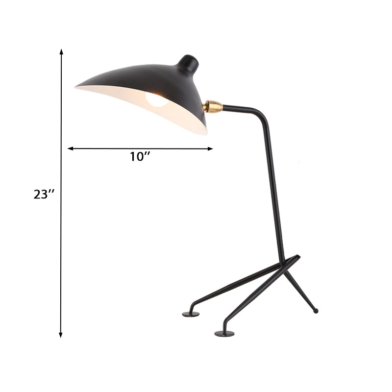 Duckbill Shade Standing Lamp Nordic Style Metal 1 Head Study Room Rotatable Table Lamp in Black/White Clearhalo 'Lamps' 'Table Lamps' Lighting' 267227