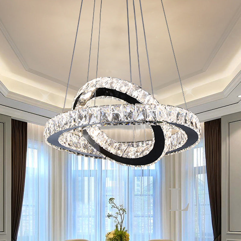 Ring Chandelier Light Minimalist Crystal 19