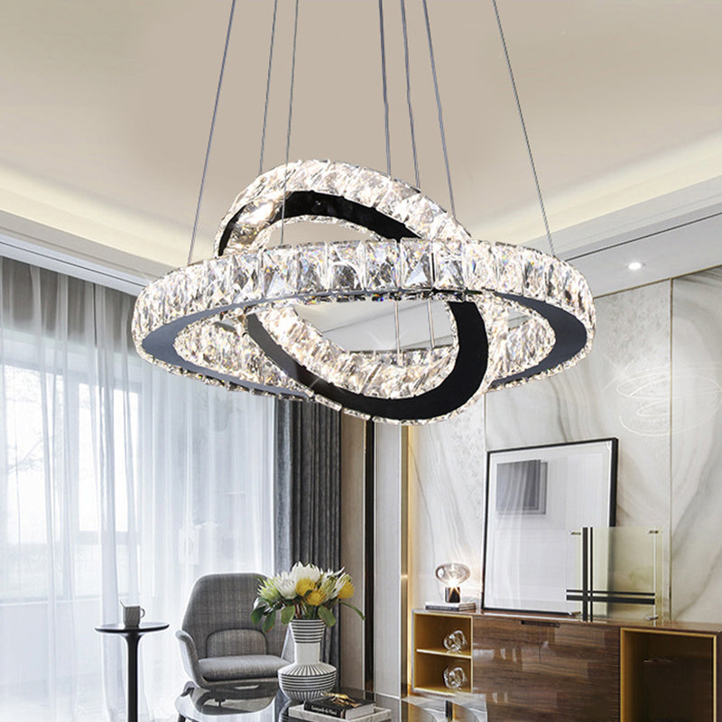 Ring Chandelier Light Minimalist Crystal 19