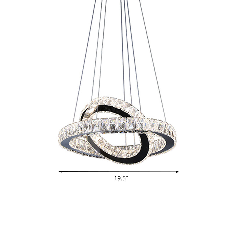 Ring Chandelier Light Minimalist Crystal 19