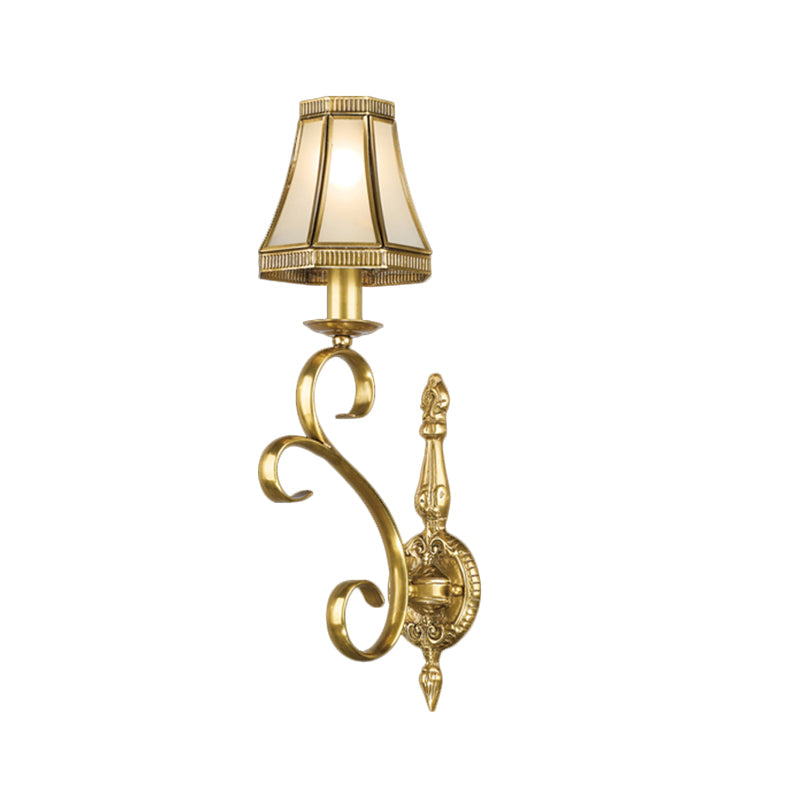 Traditionalism Conical Wall Mount Light 1/2-Light Brass Metal Wall Lighting Fixture Clearhalo 'Wall Lamps & Sconces' 'Wall Lights' Lighting' 274456