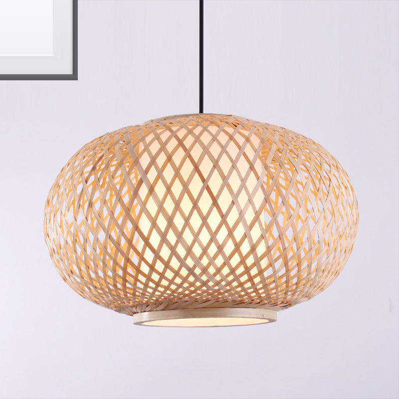 Lantern Pendant Lighting Tradition Bamboo 1 Bulb 16