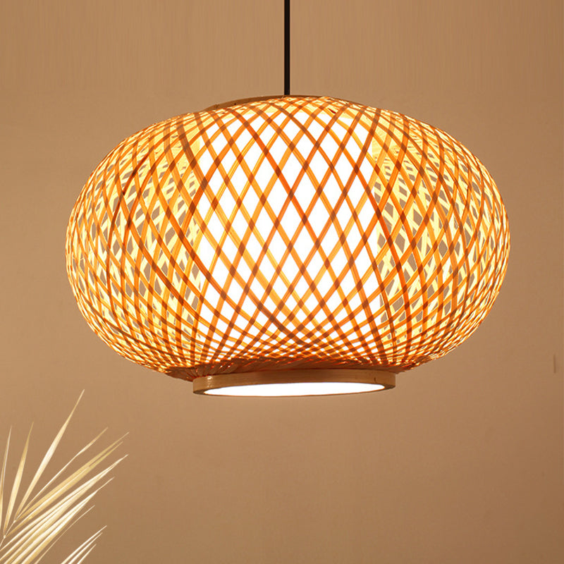 Lantern Pendant Lighting Tradition Bamboo 1 Bulb 16