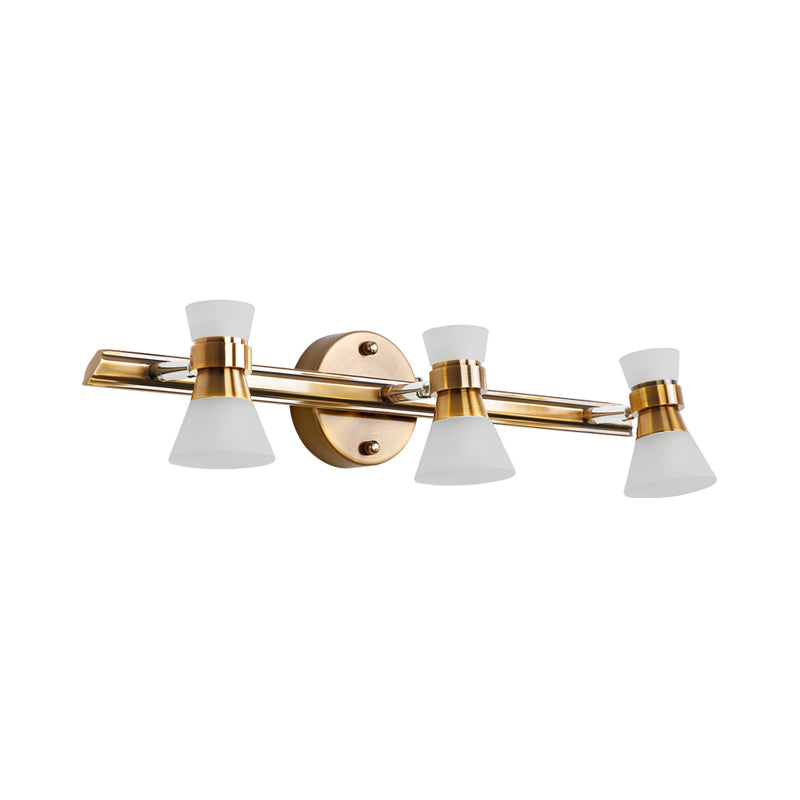 Tapered Bathroom Wall Vanity Light Traditionalist Metal 1/2/3-Bulb LED Brass Wall Lighting Fixture in Warm/White Light Clearhalo 'Vanity Lights' 'Wall Lights' Lighting' 277891