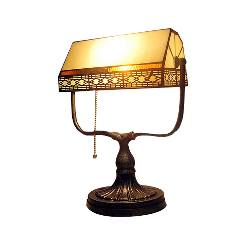 Geometric Nightstand Lamp Baroque Single Light Antique Brass Night Table Light for Bedside Clearhalo 'Lamps' 'Table Lamps' Lighting' 287542