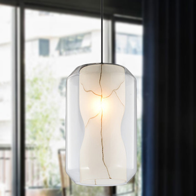 Clear Glass Lantern Pendant Light Simple 8