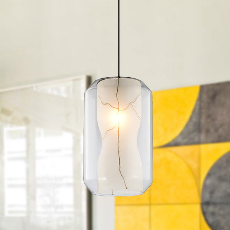 Clear Glass Lantern Pendant Light Simple 8